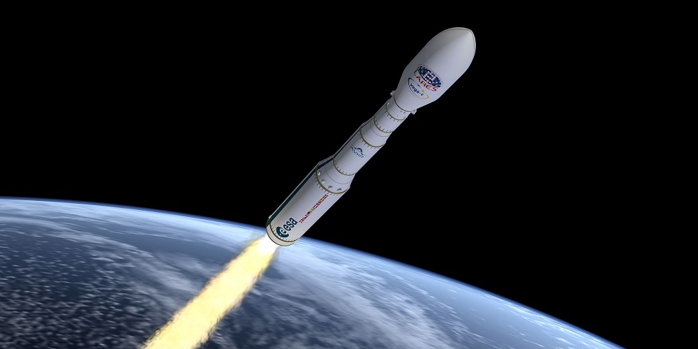 Artistieke impressie van een Vega-C raket. 